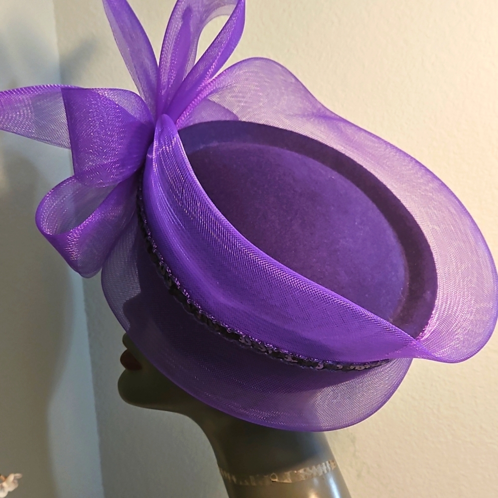 Designers Originals Purple Sculptural Hat - Picture 3 of 4